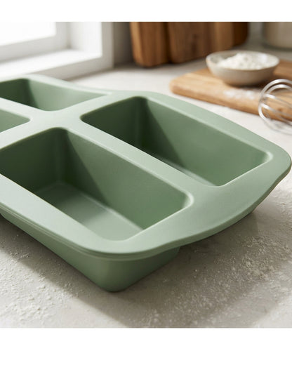 Kovl Silicone Mini Loaf Baking Mold Sage 8 Cavity