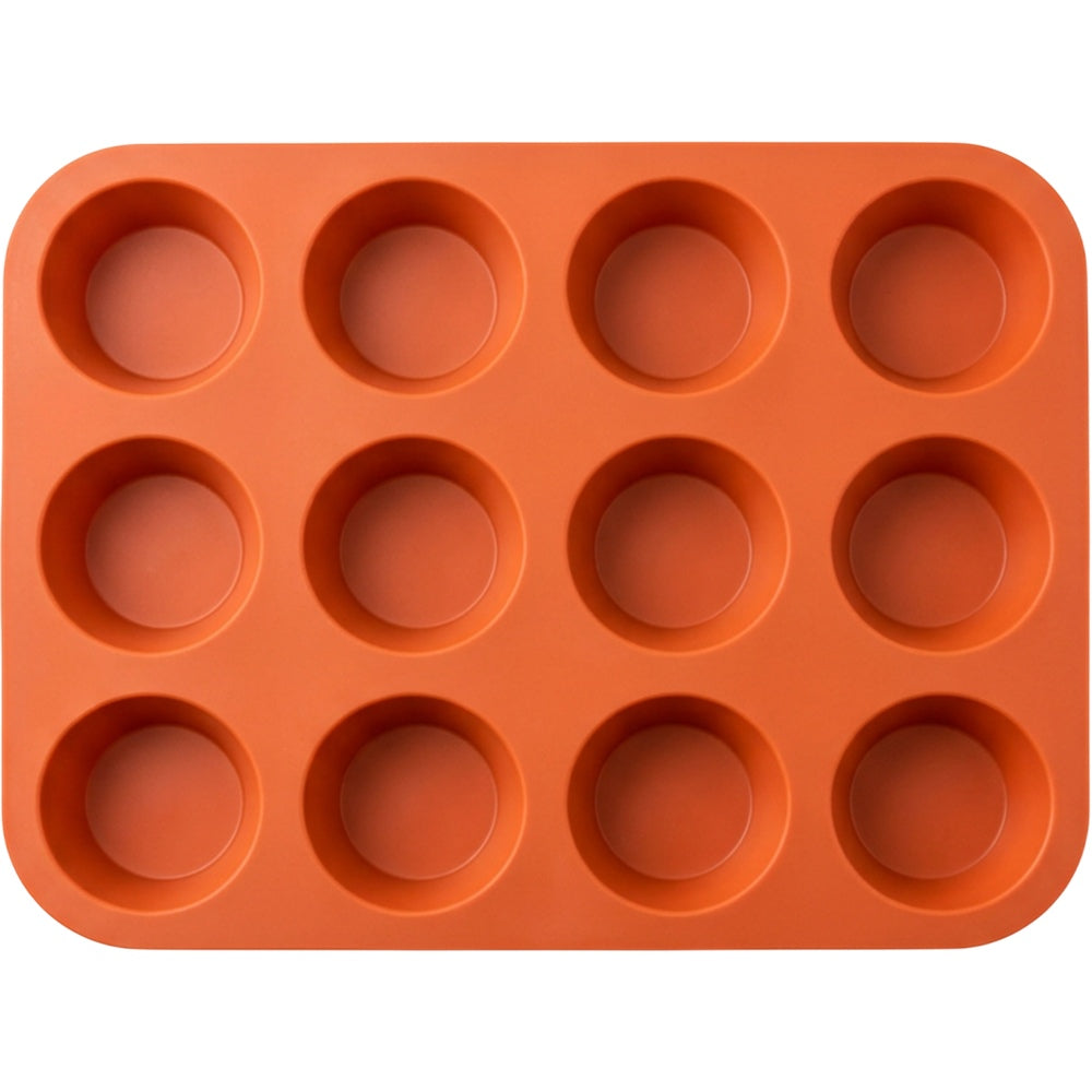 Kovl Silicone Muffin Baking Mold Terracotta 12 Cavity